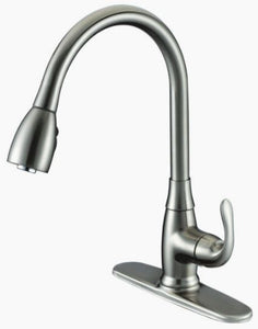 Noble Single Handle High Arc Pull-Down Kitchen Faucet, Brushed Nickel 191-7698-BN